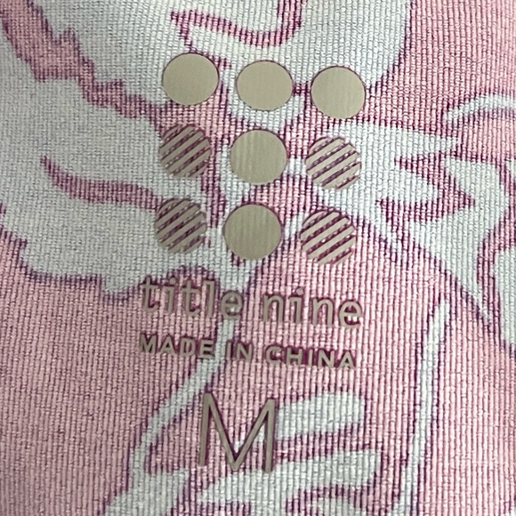 Title Nine Dress Sz m magenta/Blue Floral cap sleeve casual athletic outdoor - Picture 6 of 7